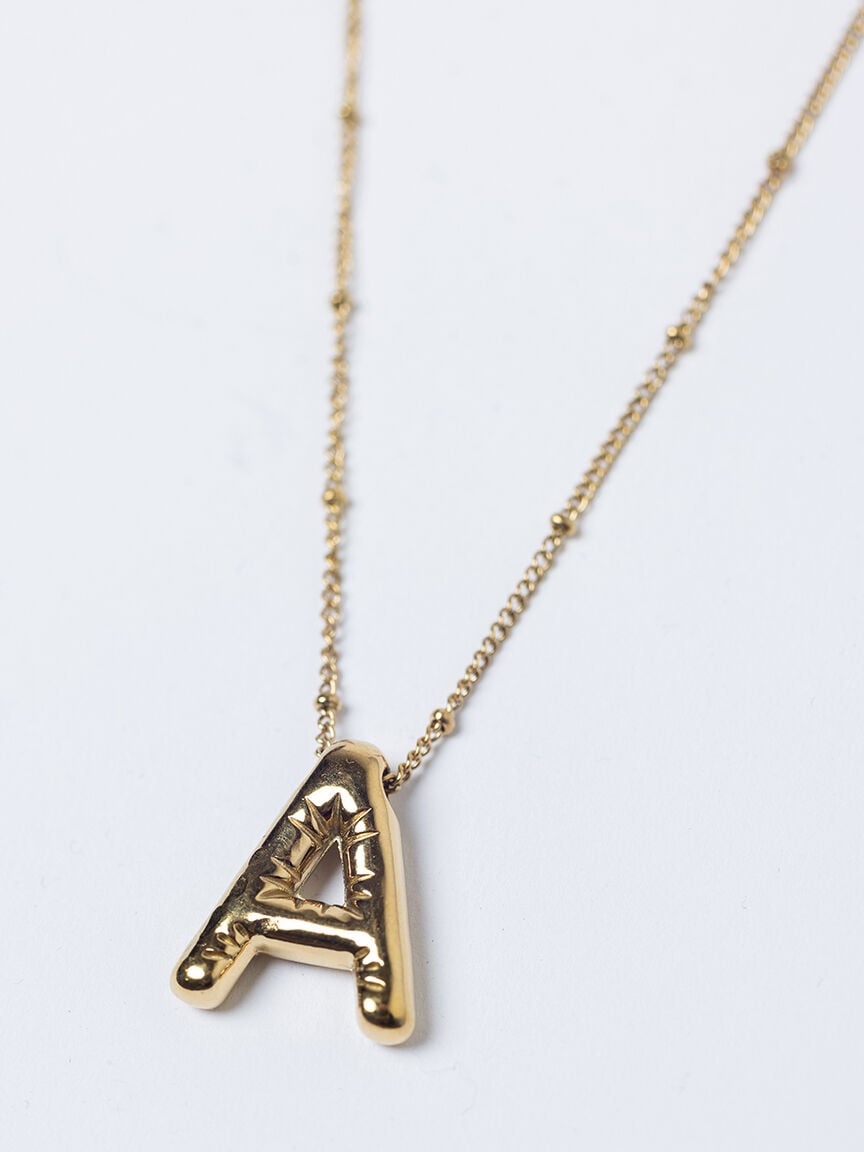helium bubble initial necklace "A"