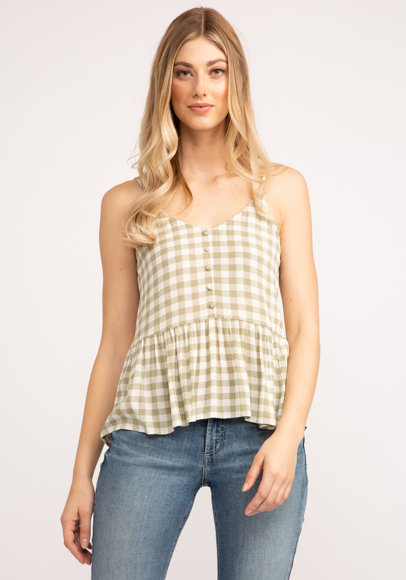 ophelia strappy peplum tank Image 2