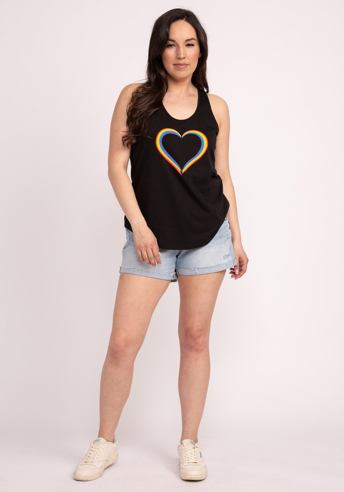 heart basic racerback graphic tank Image 3