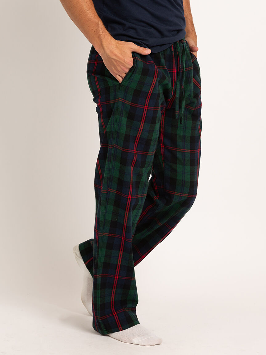 flannel plaid wide leg pant Image 4