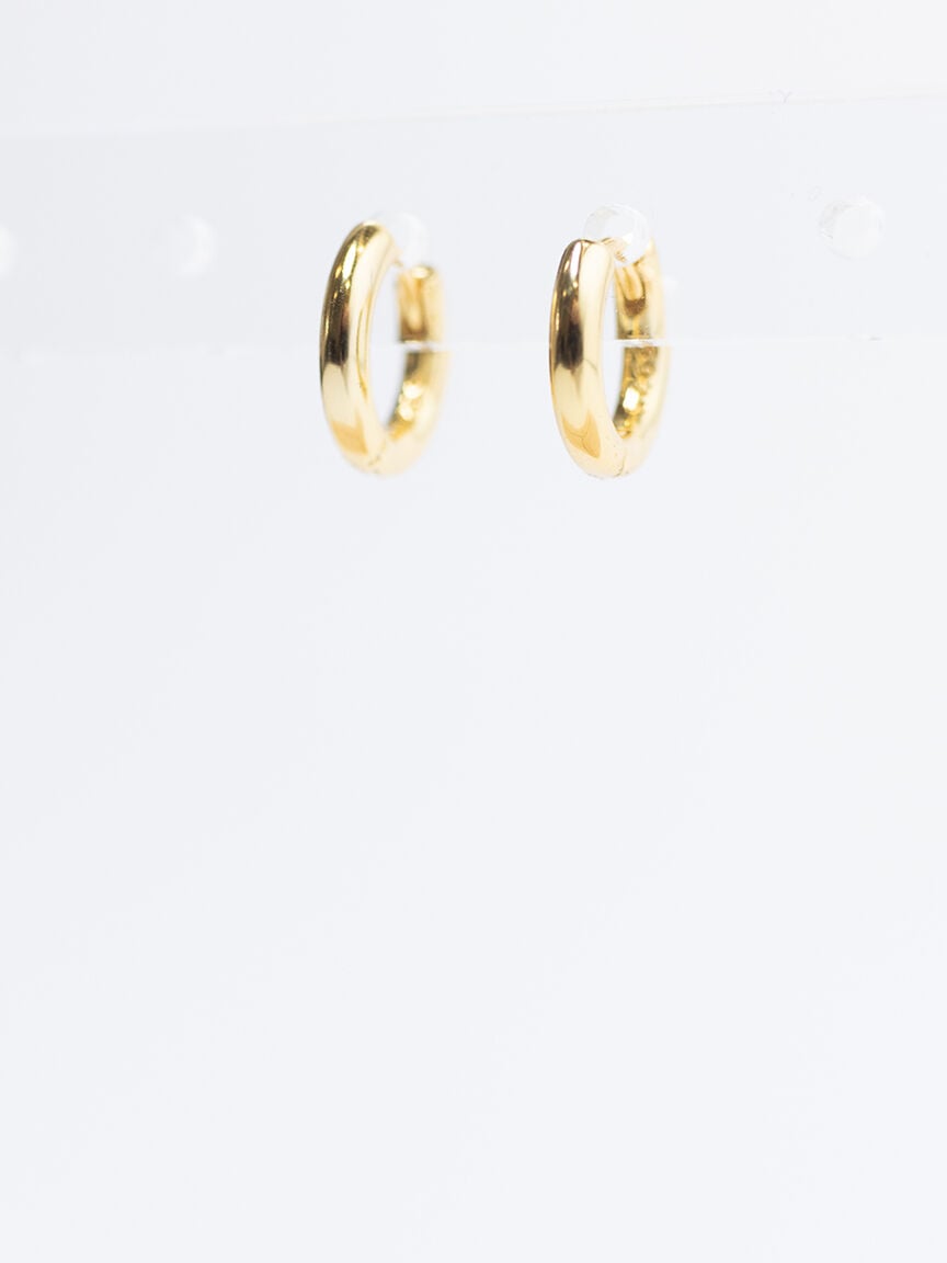 mini huggie earrings gold