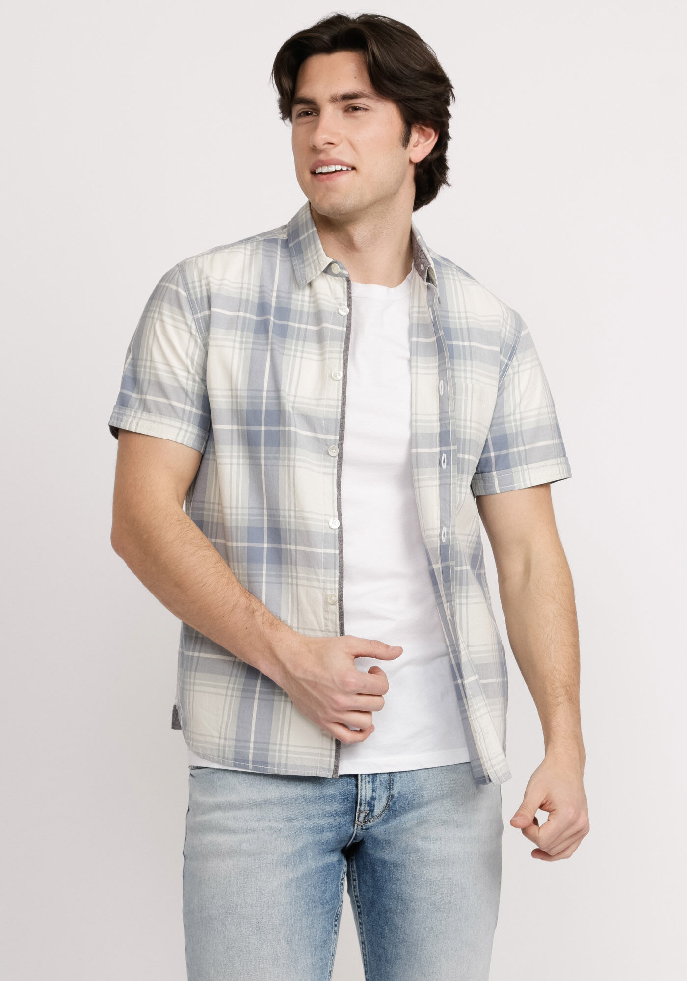 bombay plaid short sleeve shirt Image 1