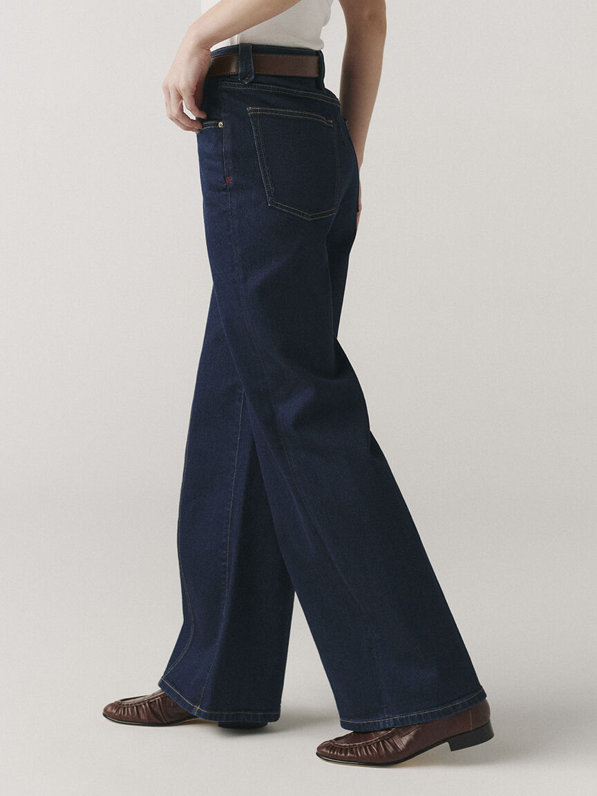 NCE wide leg jean medium rinse