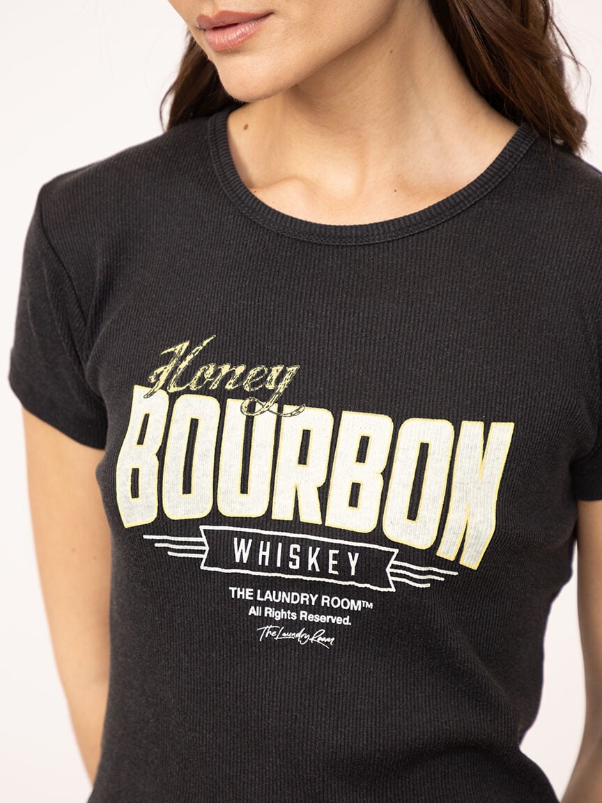 honey bourbon whiskey baby tee