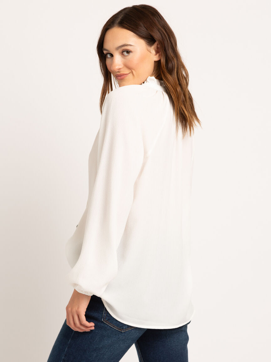 vanessa v-neck tie blouse Image 4