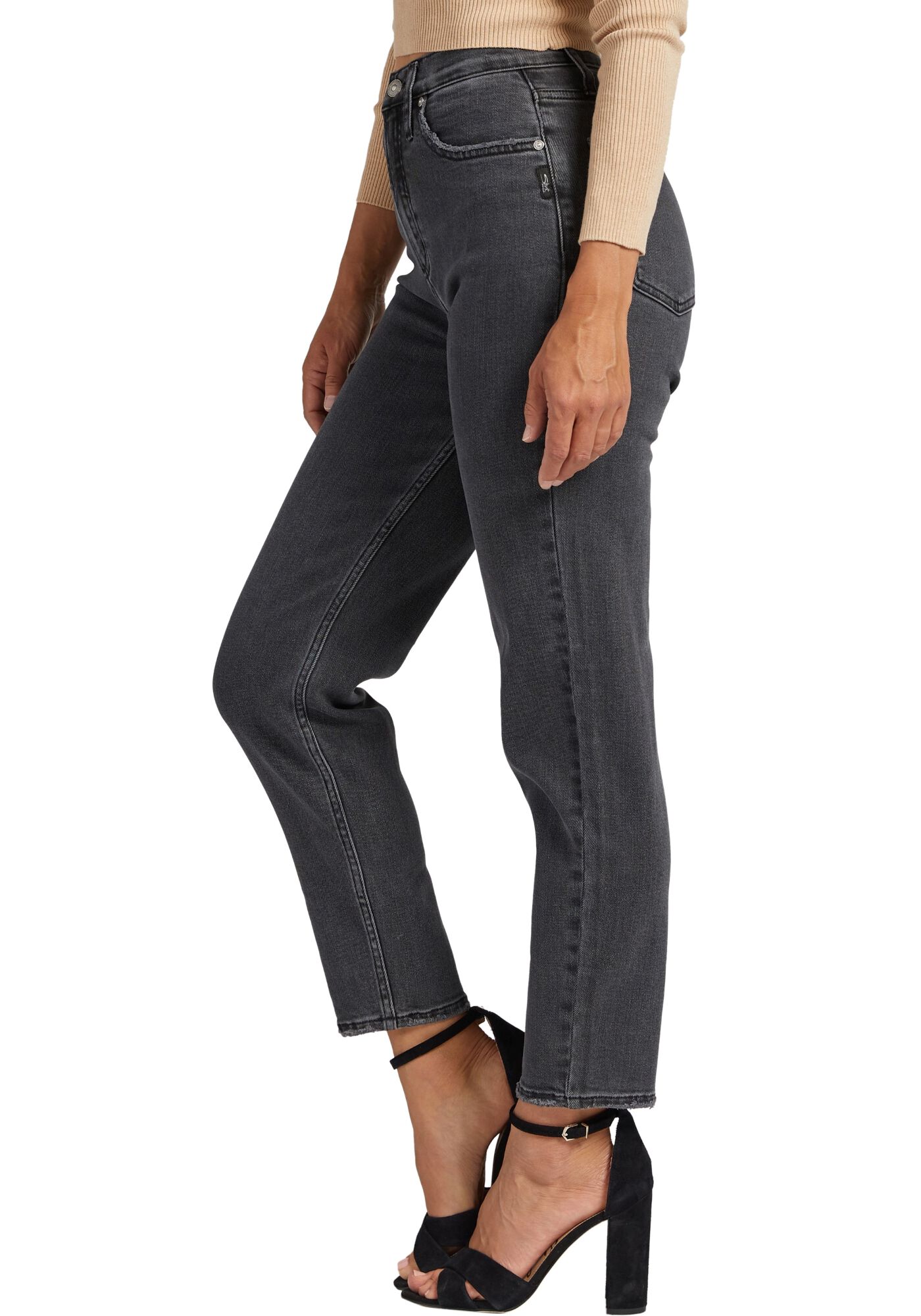 high rise slim straight leg jeans Bootlegger 2000005875
