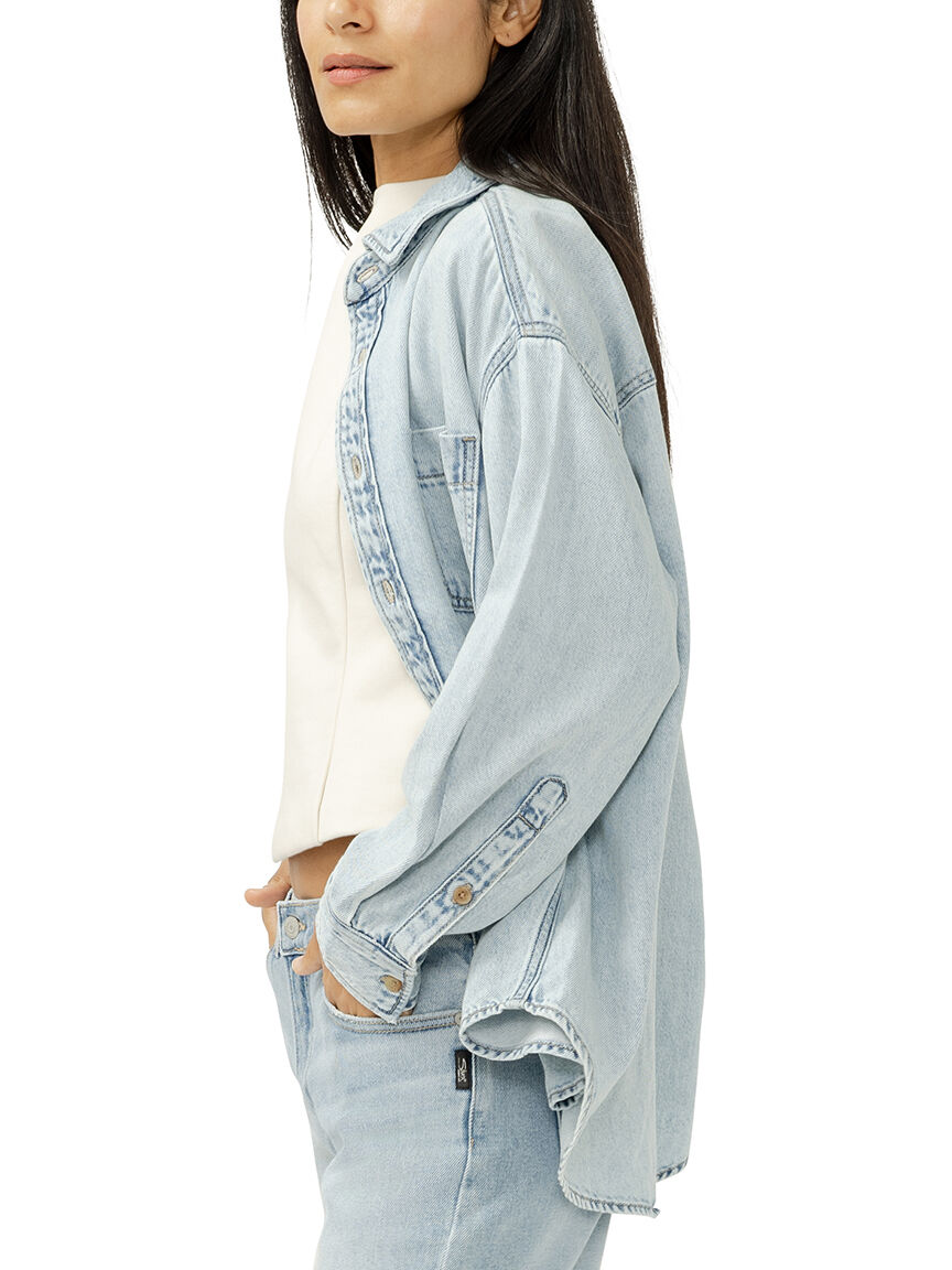 Relaxed Button-Up Beach Shirt