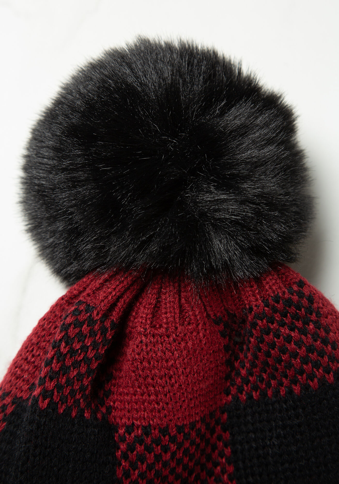 bb women toque red buffalo plaid Image 6