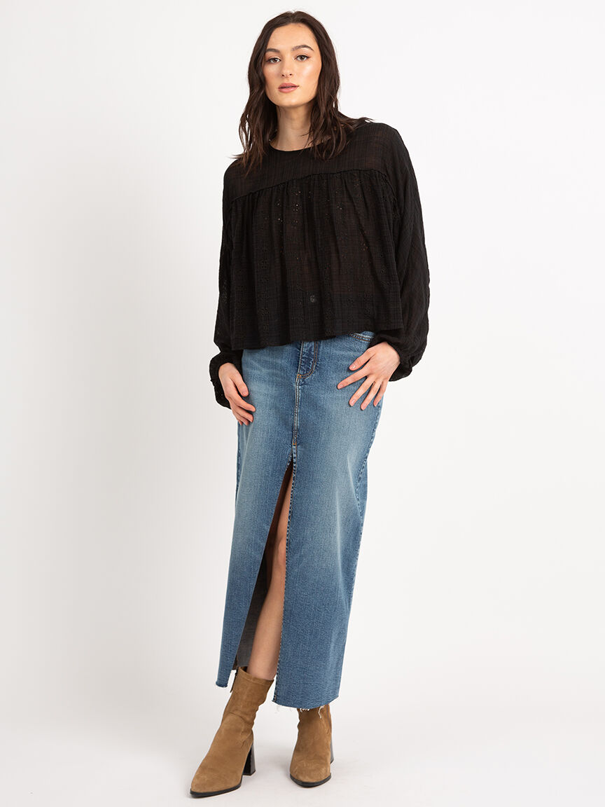 irina eyelet batwing blouse Image 2