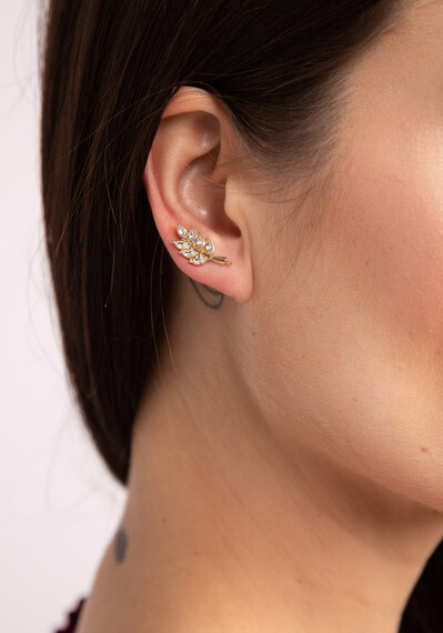 earrings cuff leaf Image 3