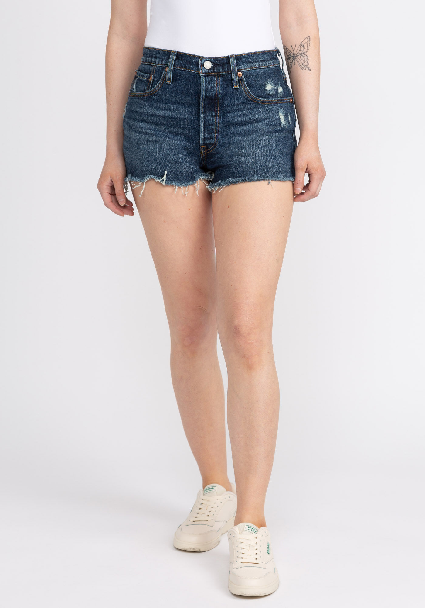 501 original dark wash shorts Image 1