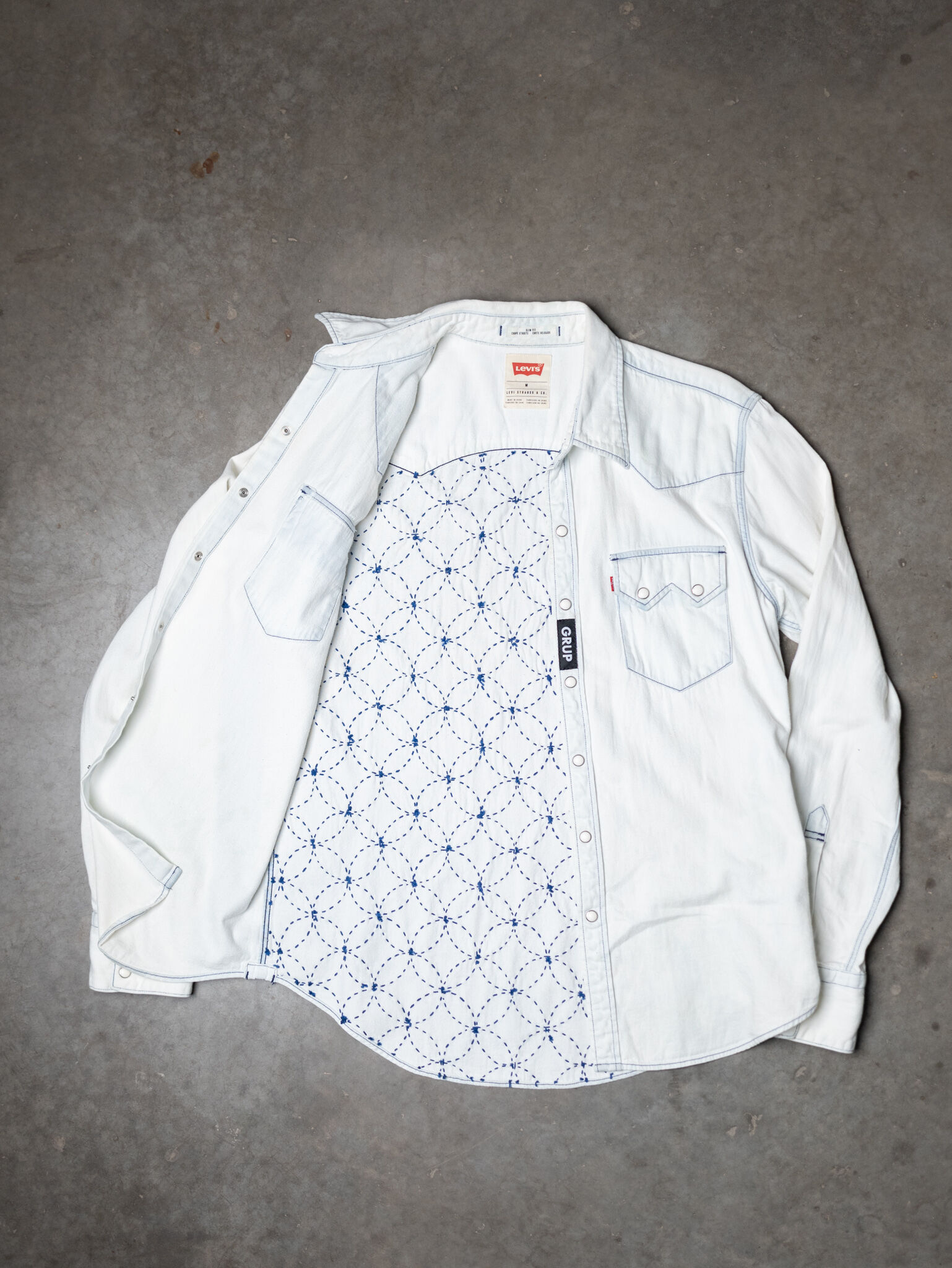 levi s sawtooth denim shirt with sashiko Bootlegger 2000008141