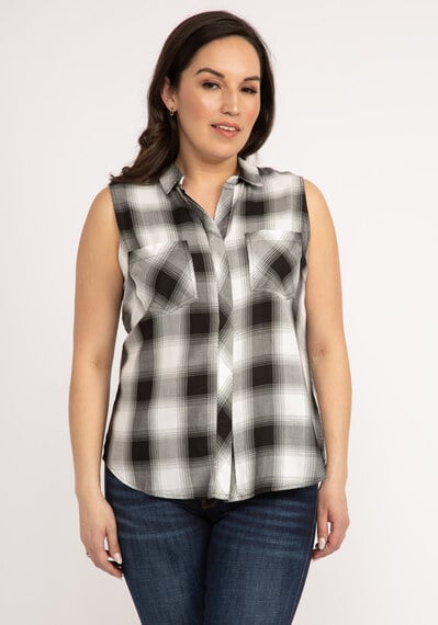 collie sleeveless button up blouse Image 3