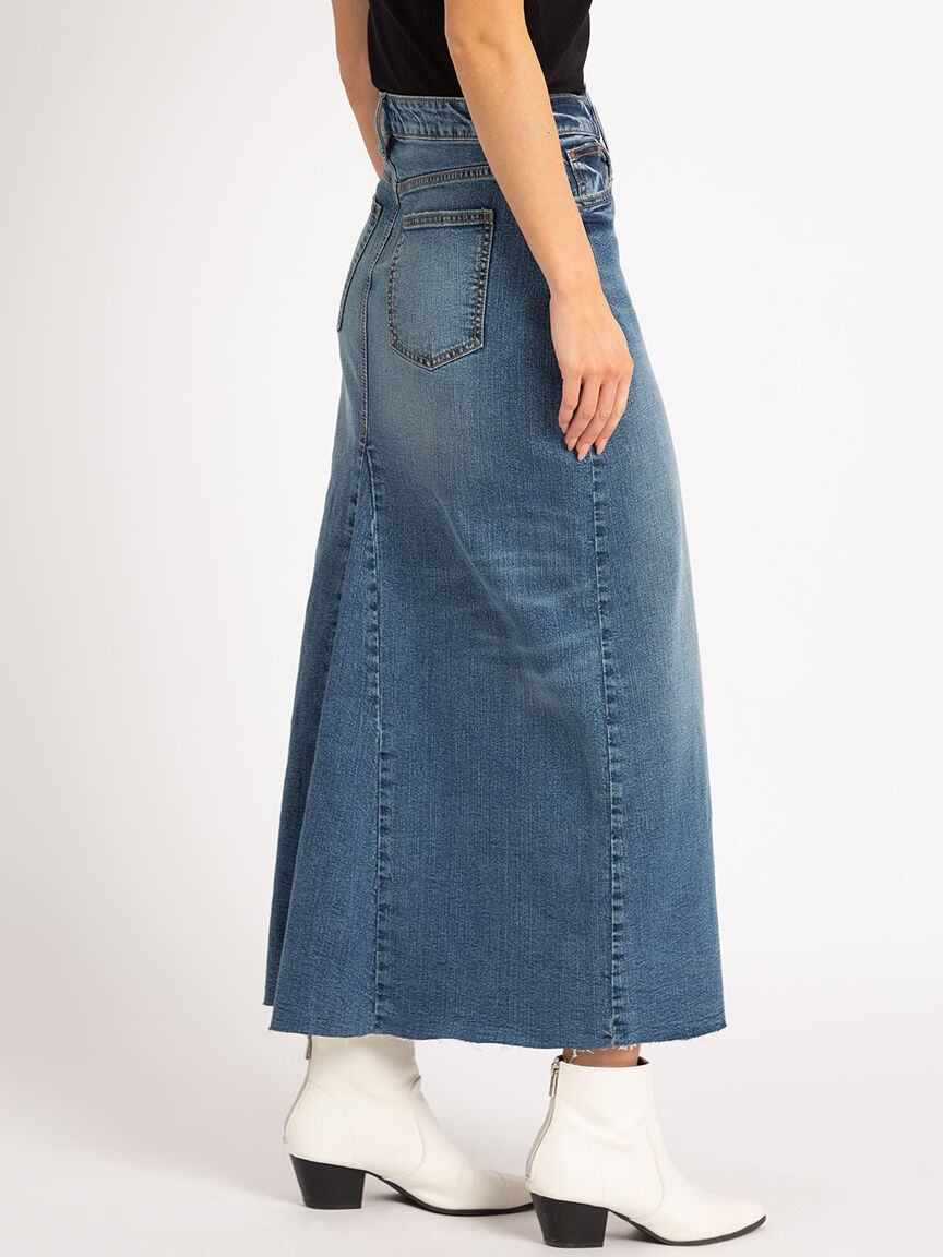 denim maxi skirt Image 3
