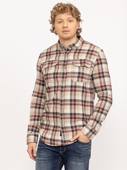plaid flannel shirt with flap pockets plaid flannel shirt with flap pockets