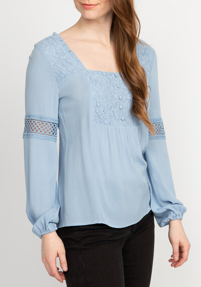 maggie square neck lace trimmed blouse Image 4