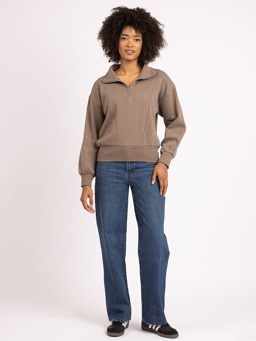 tatum 1/4 zip mock neck sweatshirt Image 2