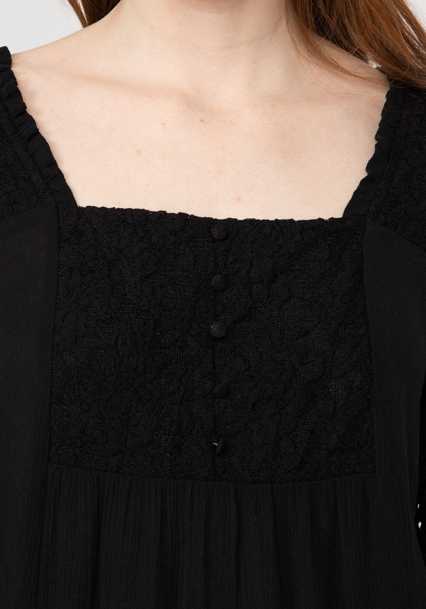 maggie square neck lace trimmed blouse Image 5