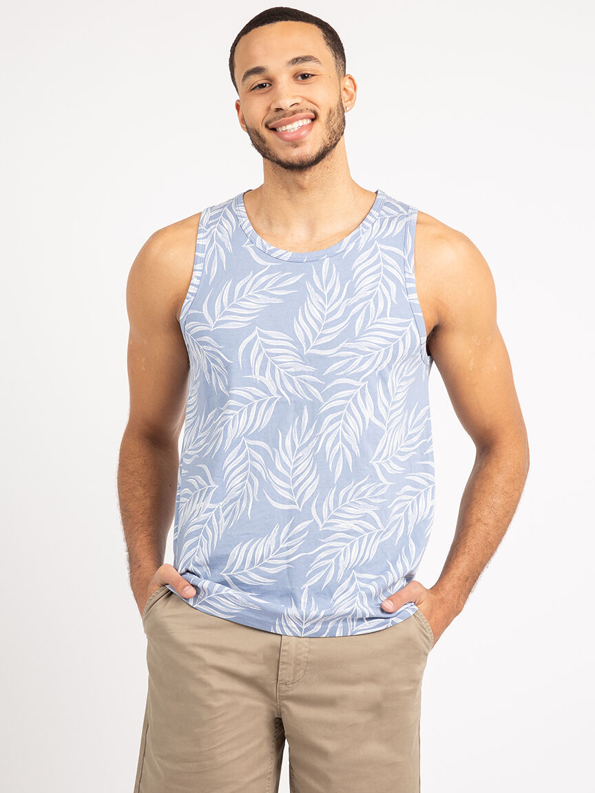 owen tank top blue leaf Image 1