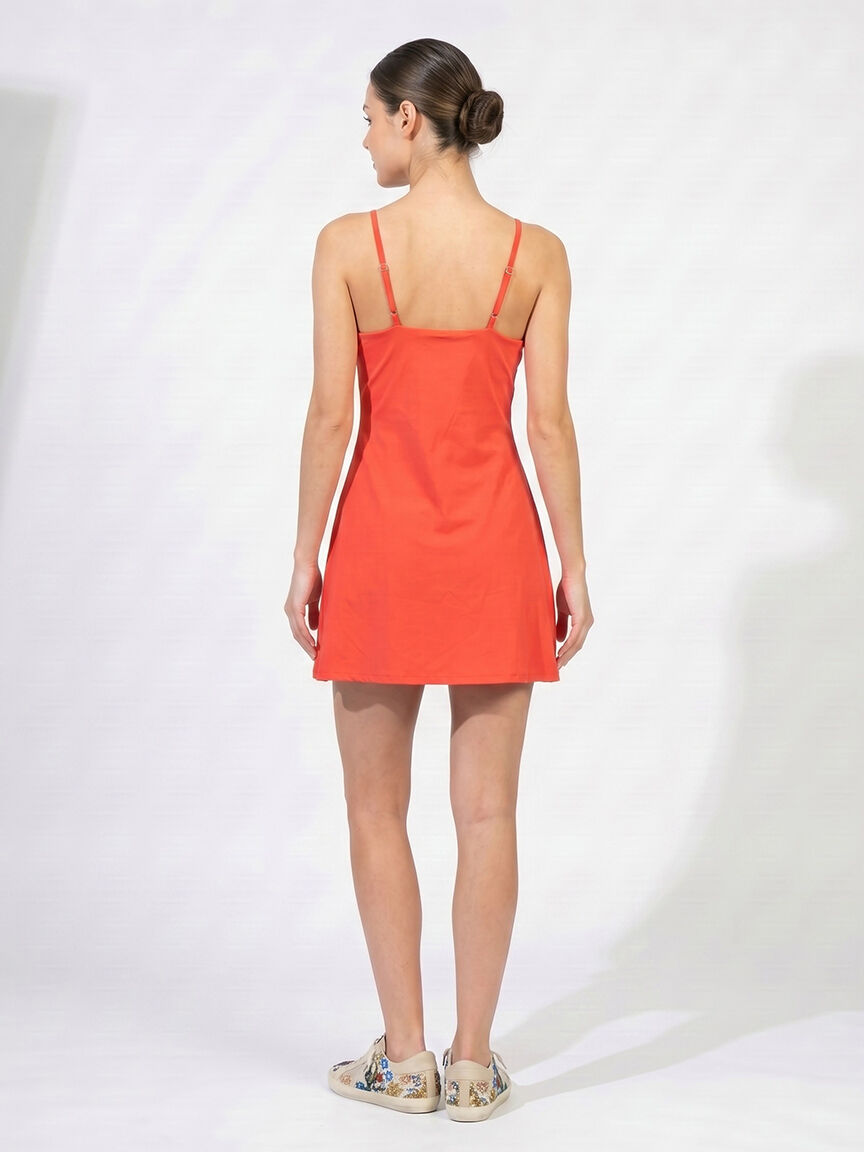 high neck short dress