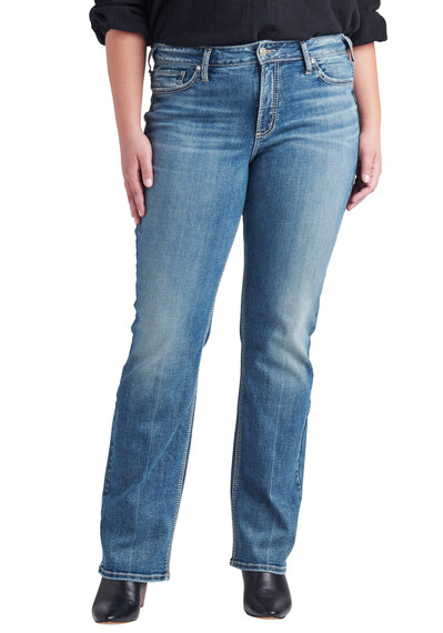 mid rise slim bootcut jeans suki WB | SILVER