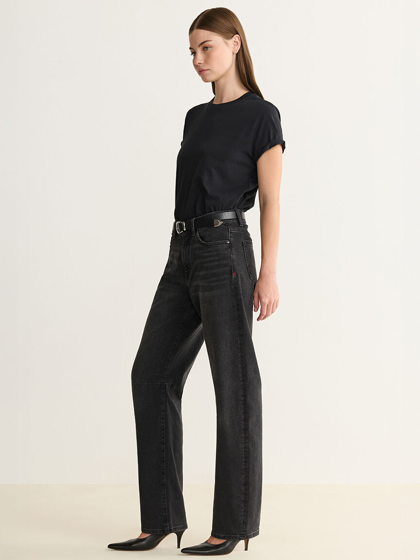 BNA soft curve barrel jeans night