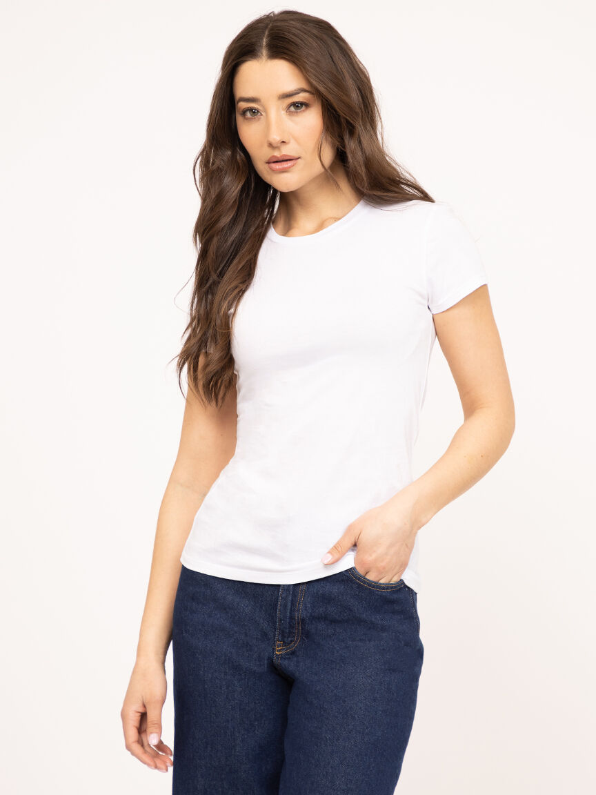short sleeve tee white Image 5