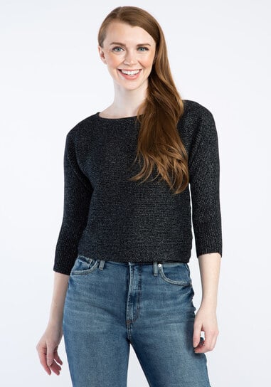anne boatneck popover sweater w/ lurex anne boatneck popover sweater w/ lurex