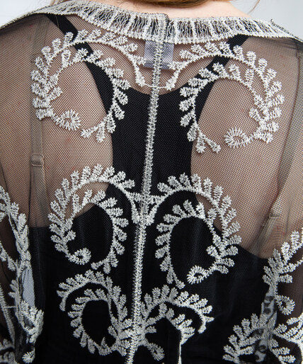 mesh embroidered wrap Image 6