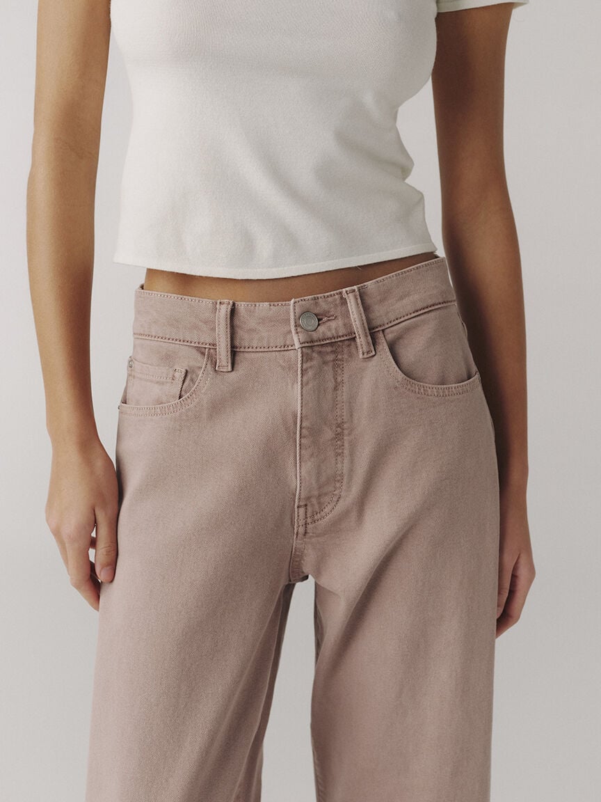 BNA soft curve barrel jean rosewood