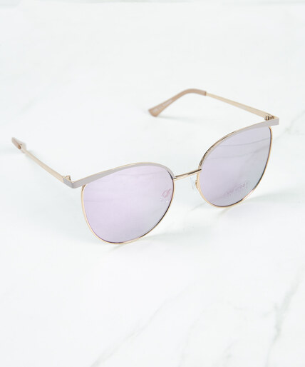 pink metal cateye sunglasses Image 1