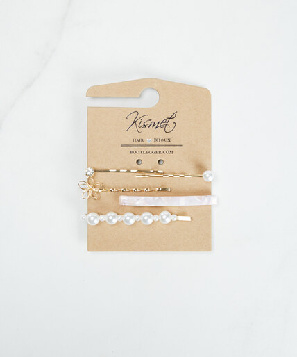 hair clip set with pearls Image 1