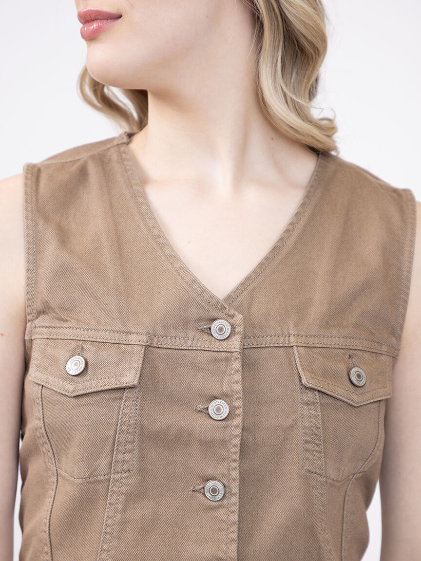 mattie twill vest hazelwood Image 4