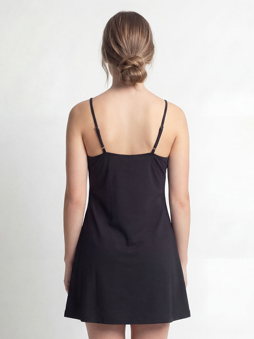 high neck short dress