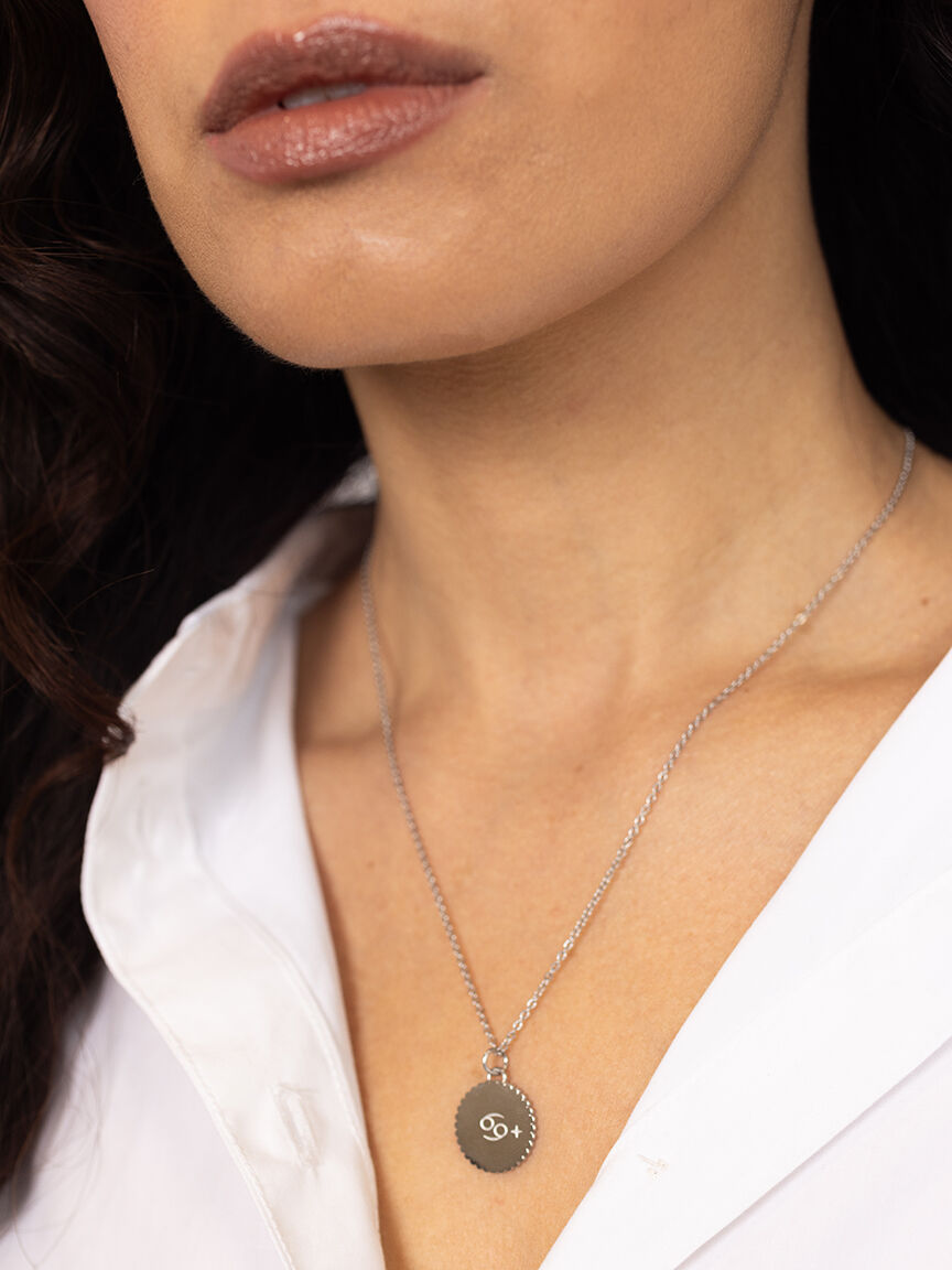 dainty zodiac necklace silver