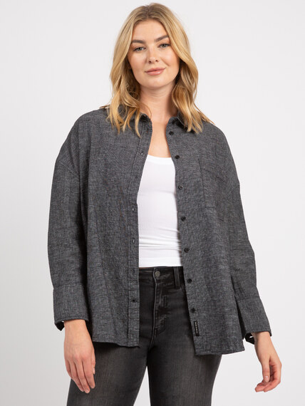 emma long sleeve button front shirt Image 4