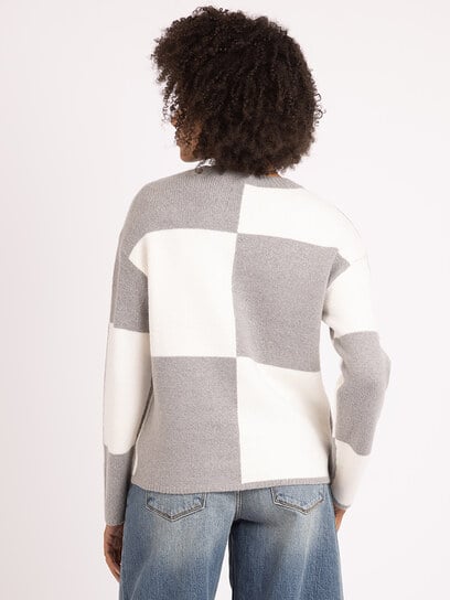 luciana crew neck plaid sweater luciana crew neck plaid sweater