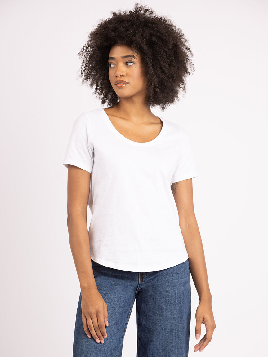 saige scoop neck t-shirt Image 1