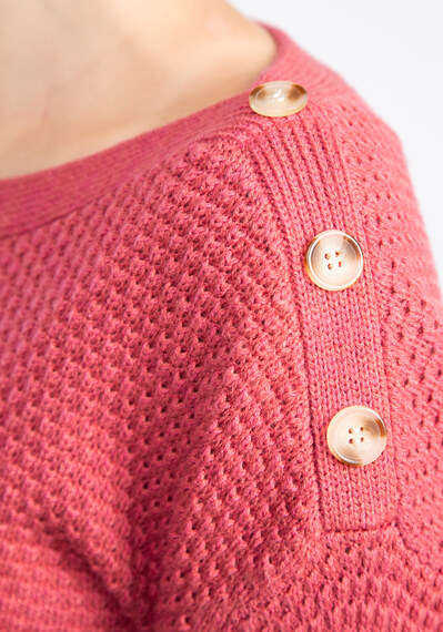 mikayla button shoulder popover sweater Image 5