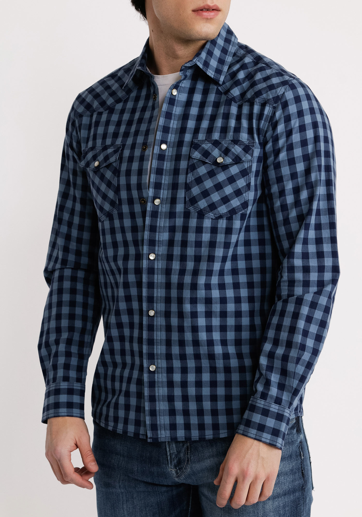 snake snap pocket long sleeve shirt Image 5