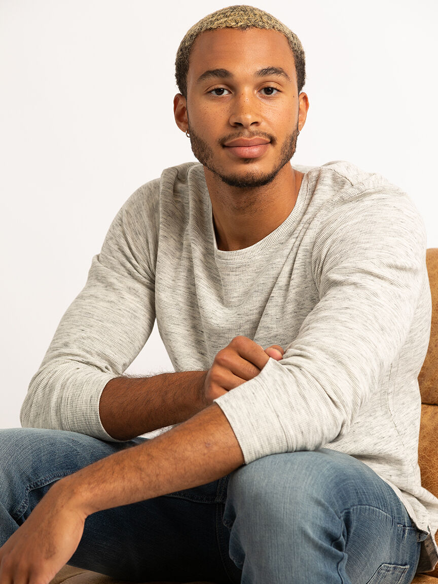 brooks waffle long sleeve t-shirt Image 1