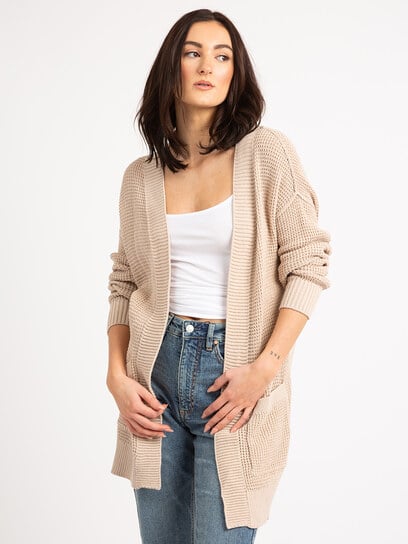 forest long sleeve open cardigan