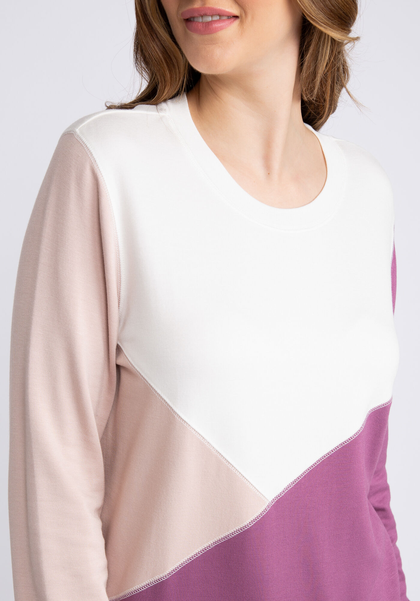 zoya colorblock crew neck popover  Image 4