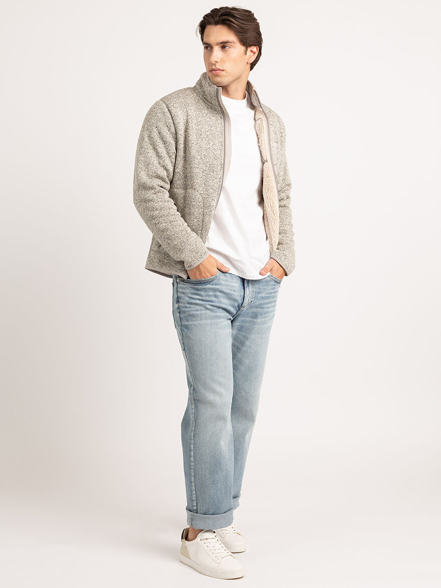 sherpa lined fleece full zip Image 3