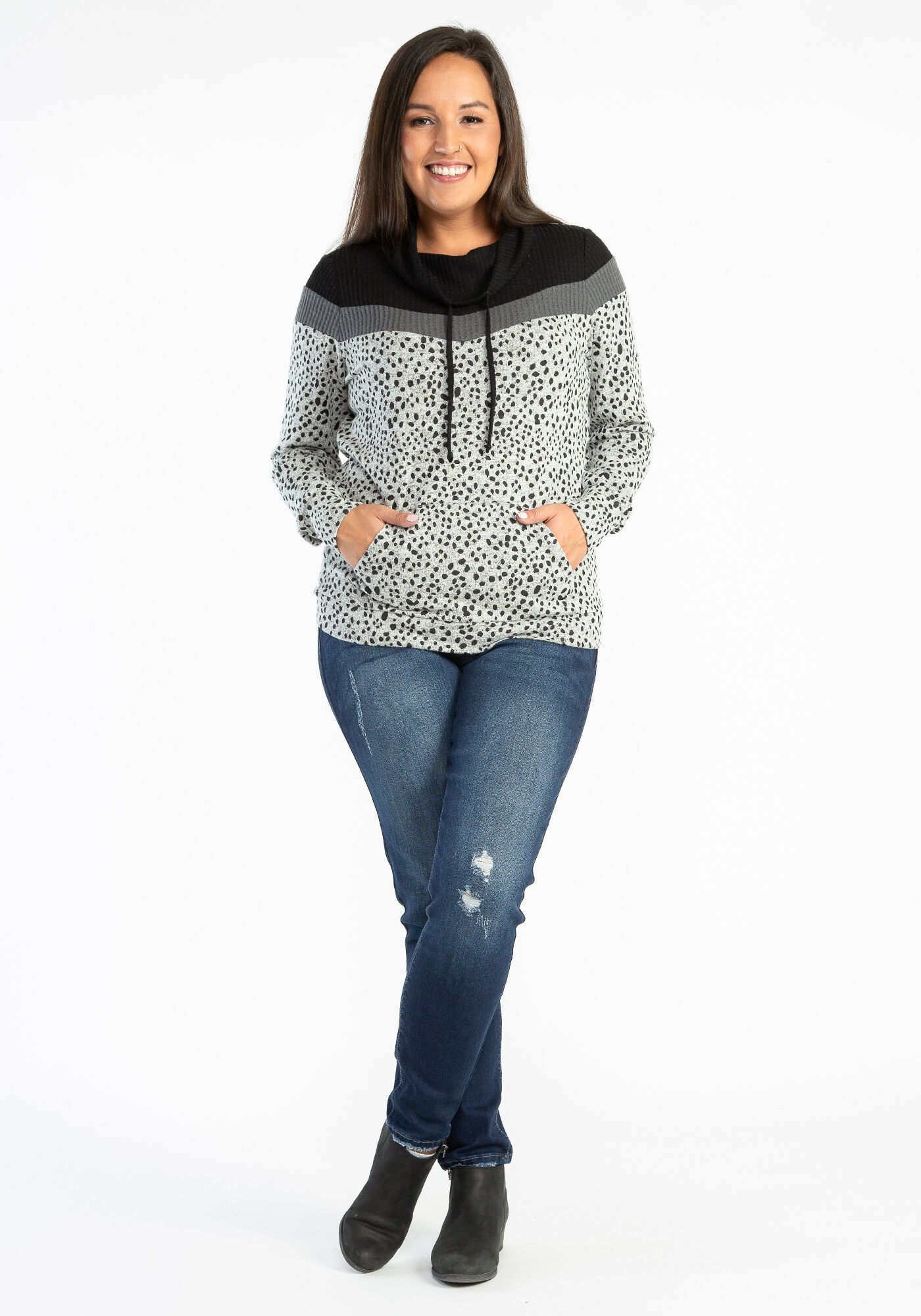 chelsea colorblock cowlneck Image 3