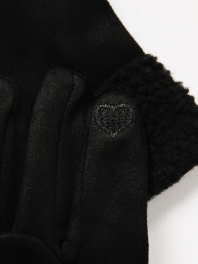 women's faux suede gloves