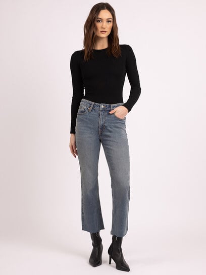 cropped flare jean medium authentic cropped flare jean medium authentic
