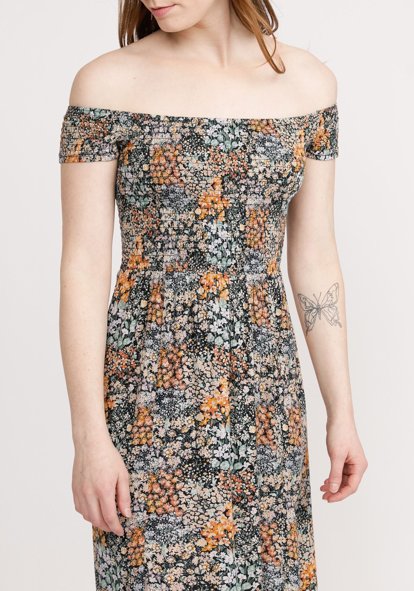 augustine smocked off shoulder maxi dress Image 4