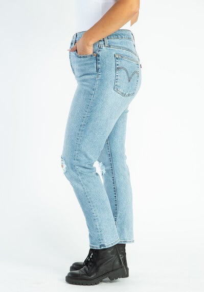 high rise wedgie straight jeans Image 6