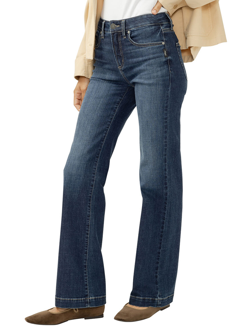 Avery High Rise Luxe Stretch Trouser Leg Jeans